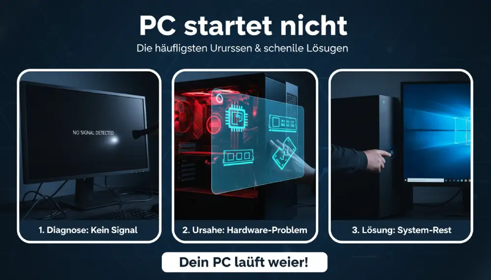 PC startet nicht – Die häufigsten Ursachen & schnelle Lösungen