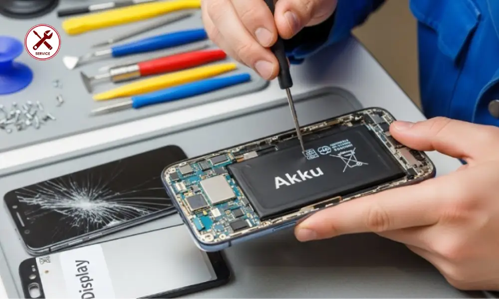 Handy Display und Akkutausch bei CLS Reparatur