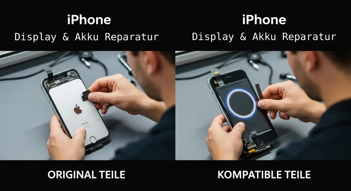 iPhone Display & Akku Reparatur – Original vs. kompatible Teile