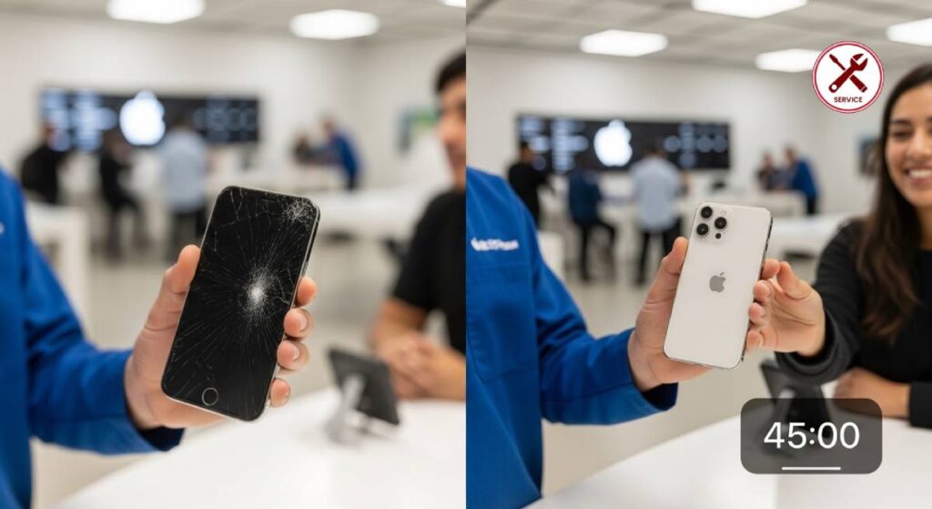 Wie lange dauert eine iPhone 17 Pro Display-Reparatur?